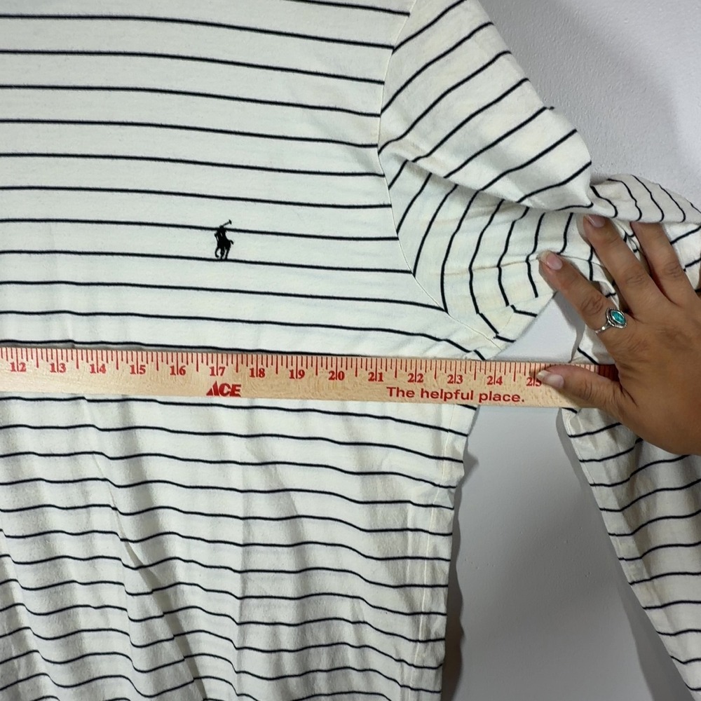 Polo Ralph Lauren Pima Cotton Striped Turtleneck Shirt Size Large Men's - Picture 6 of 8